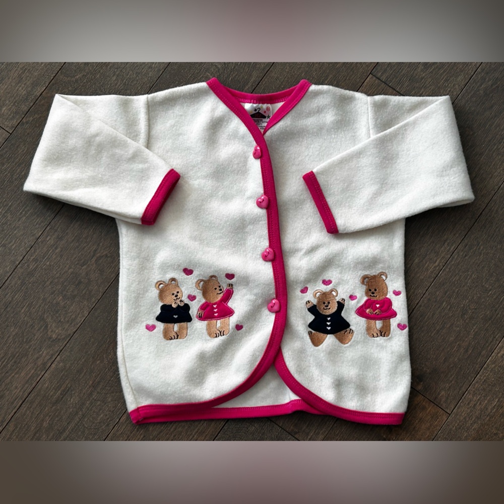 Girls Vintage Valentine’s Day‎ embroidered cardigan size 3X